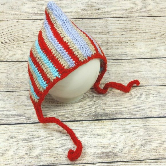 Young Child Hat Baby Knitted Winter Wool Cap Handmade Toddler Crochet Bonnet - Picture 3 of 11